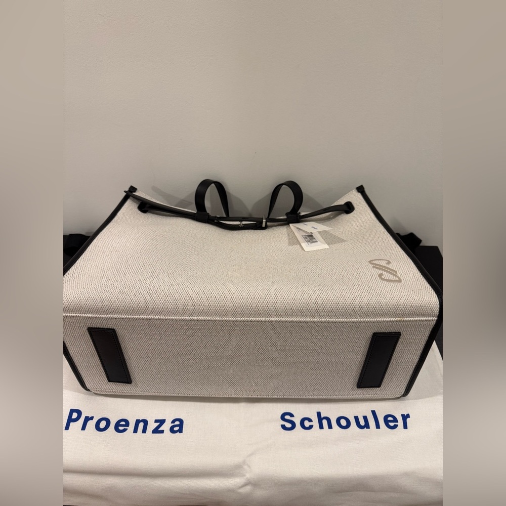 Proenza Schouler Cream and Black Tote Bag - Picture 6 of 11